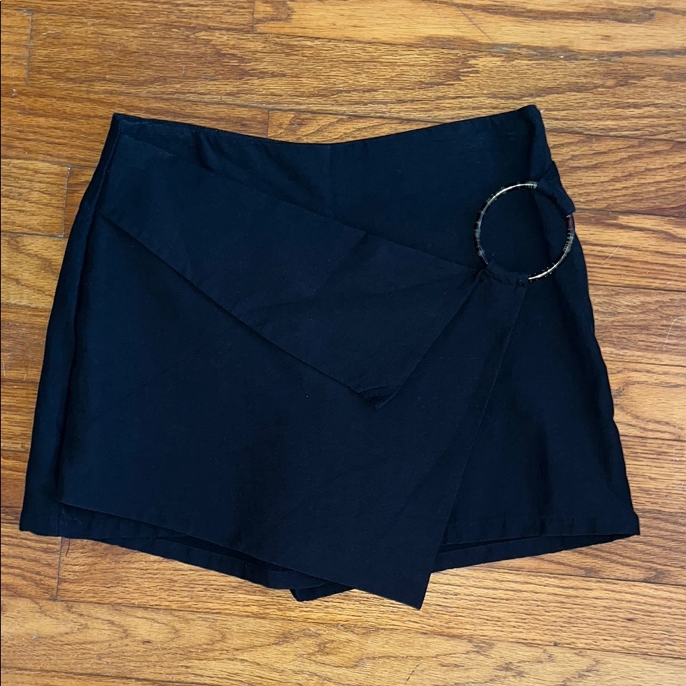 Zara Black Wrap Mini Skort
